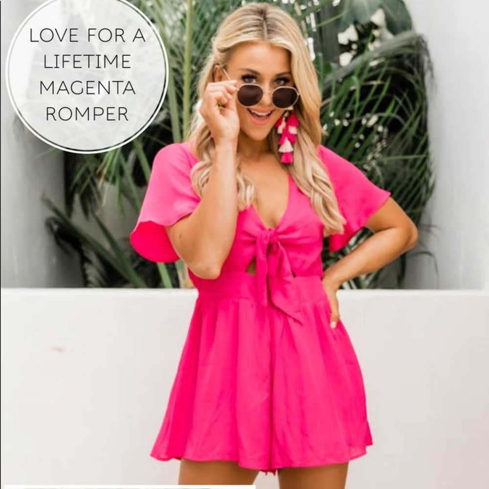 Pink Lily ‘Love for a Lifetime’ magenta romper